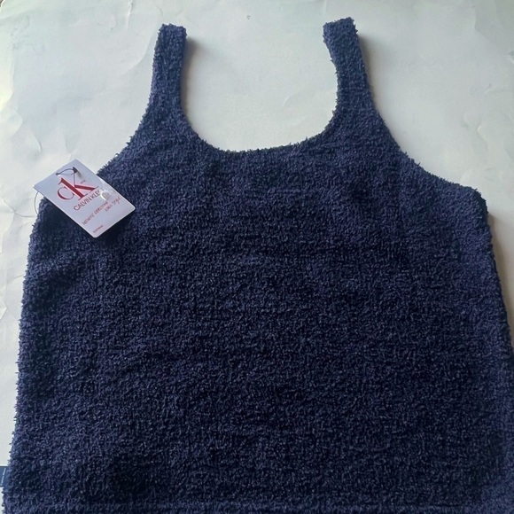 New Calvin Klein Women's Ck One Plush Lounge Tank Top. Size Large - Picture 7 of 7